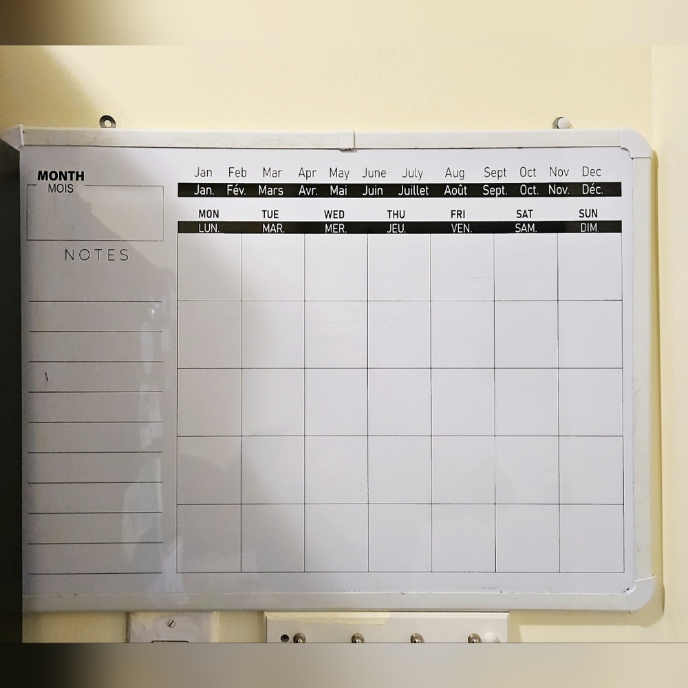 Magnetic Dry Erase Calendar